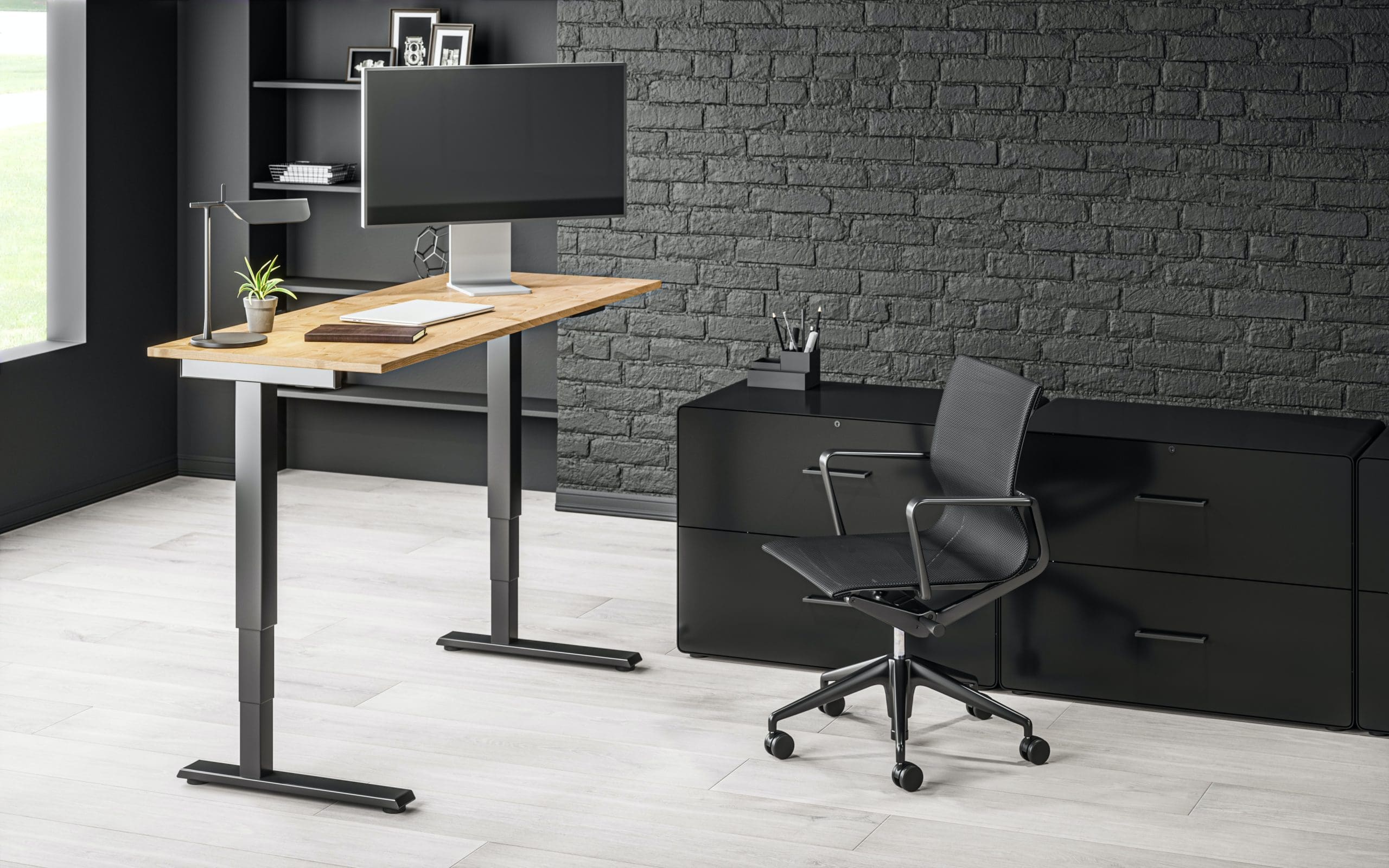 pneumatic office desk