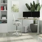 Oben standing desk with two monitors