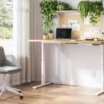 The Recken Electric Standing Desk in Home Office, White