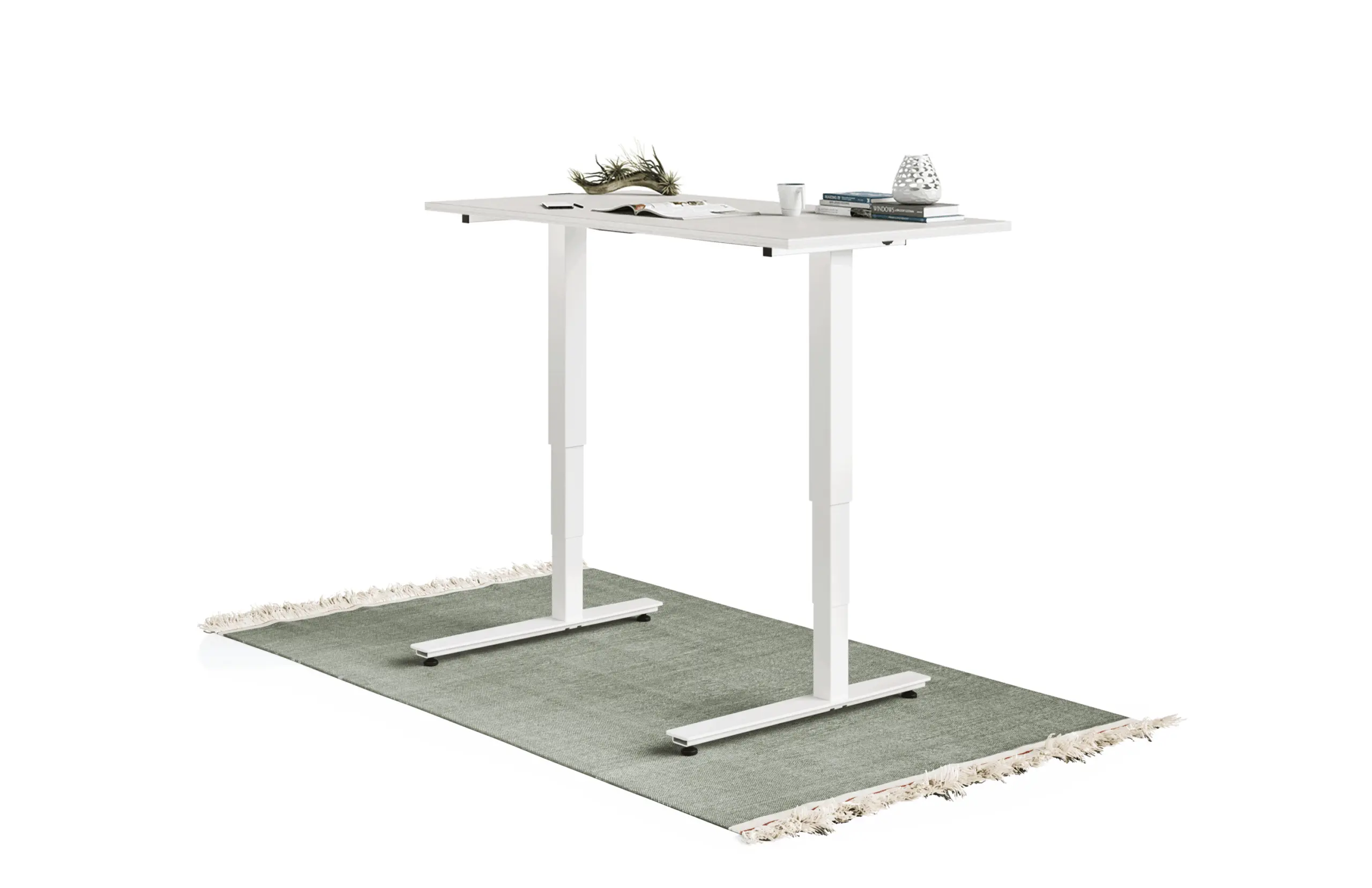Klöud Standing Desk - 30x60 Neutral Twill / White Frame