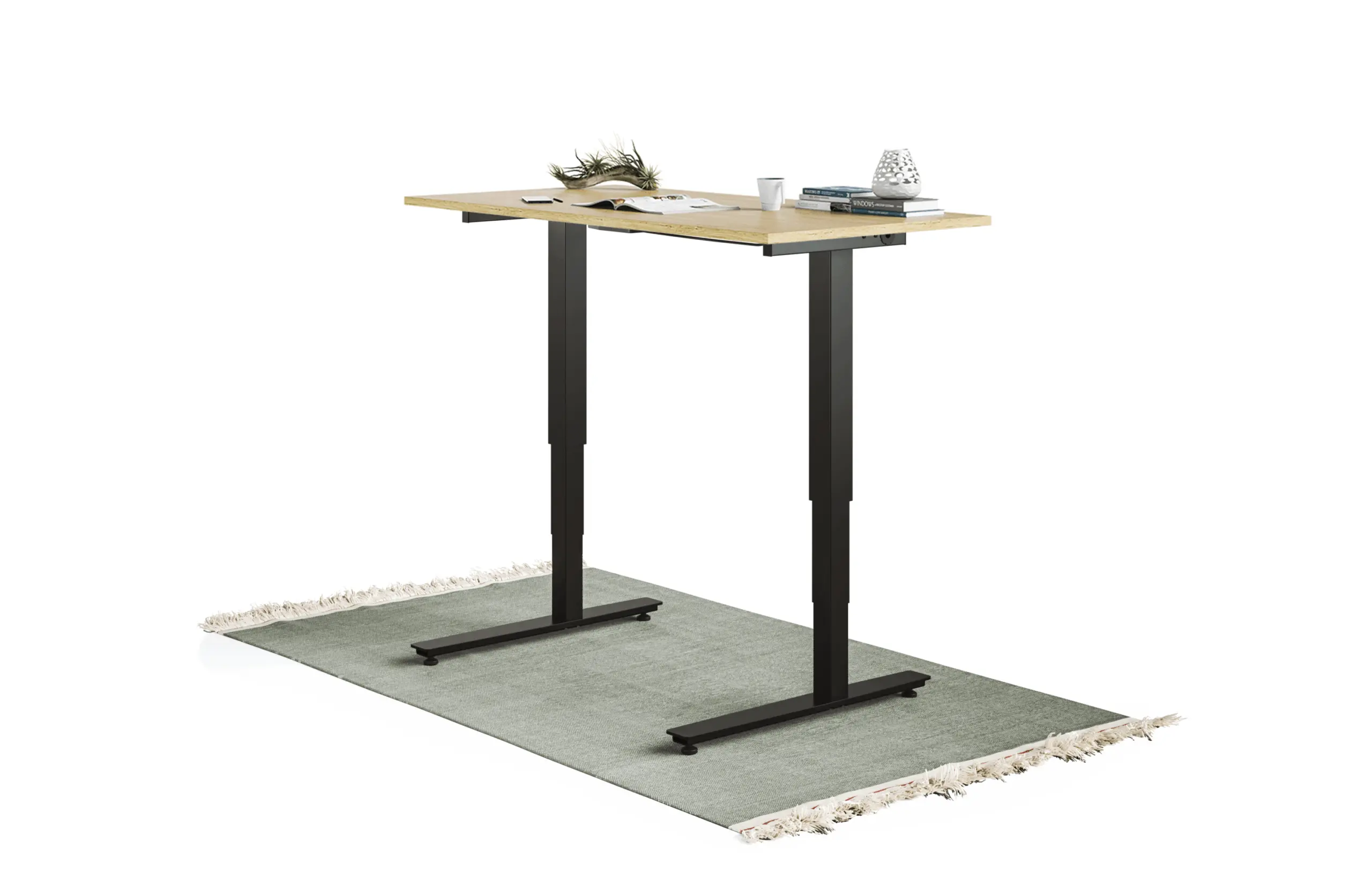 Klöud Standing Desk - 30x60 Planked Urban Oak / Black Frame