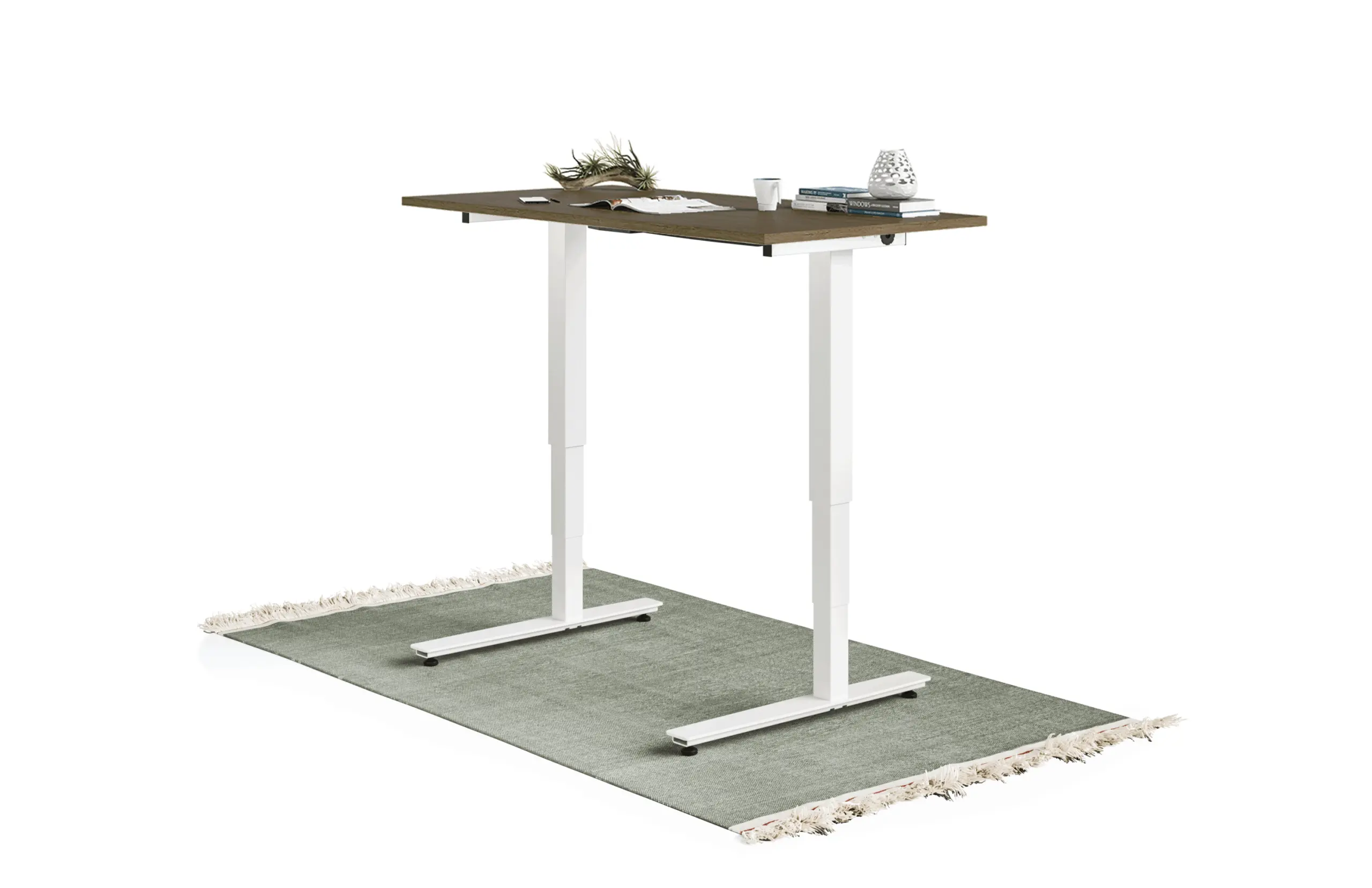 Klöud Standing Desk - 30x48 Walnut / White Frame