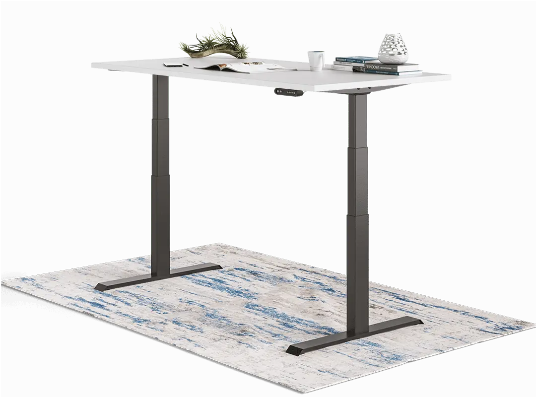 Recken Standing Desk - 30x60 Dover White / Black Frame